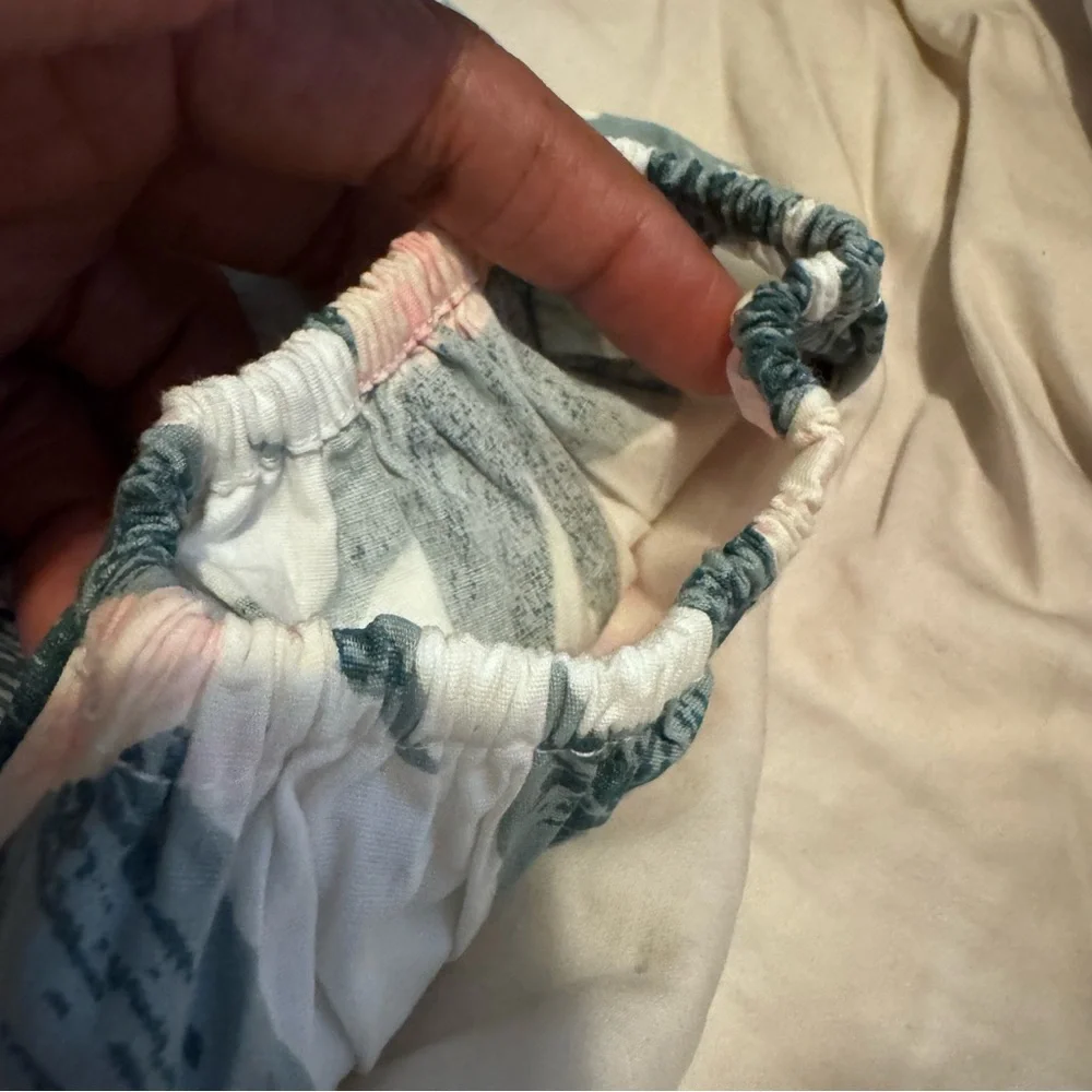 Billabong the Salty Blonde White and Green Leaf Print Mini Dress New beach chic - Picture 8 of 11